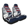Tebeau Mallard Duck With American Flag Print Car Seat Cushions, Seat