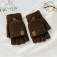 thumbnail image 2 of Gants d'Hiver pour Hommes Mignons Chauds Gants Sans Doigts avec Couvre-Mitaines, 2 of 10