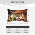 thumbnail image 3 of Plush Throw Pillow Covers, Mushroom House Cute Pillow Cases with Invisible Zipper, Breathable Microfiber Pillow Cases Standard Size for Sleeping Bedroom Sofa Living Room 16x24, 3 of 5