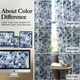 thumbnail image 7 of NICETOWN 100% Blackout Floral Curtains for Living Room, Room Darkening Grommet Farmhouse Thermal Insulated Window Drapes, Blue, 52"x84", 2 Panels, 7 of 7