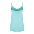 thumbnail image 5 of QATAINLAV Women Tank Tops with Built in Bra, Tops for Women Casual Sleeveless Strap Workout Top Basic Solid Casual Tee Shirts Back to School Blouse Ofertas Flash Light Blue L, 5 of 7