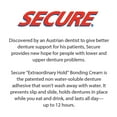 Secure Waterproof Denture Adhesive Comfort Strips, Extra Firm Hold for