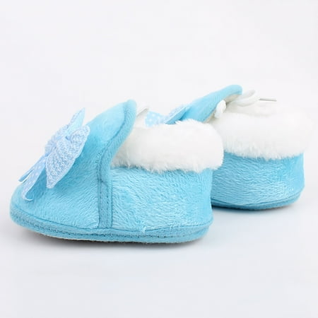 

Cathalem Toddlers Snow Boots Baby Girls Boys Warm Shoes Booties Soft Comfortable Short Boots Kids Leather Snow Boots Blue 14