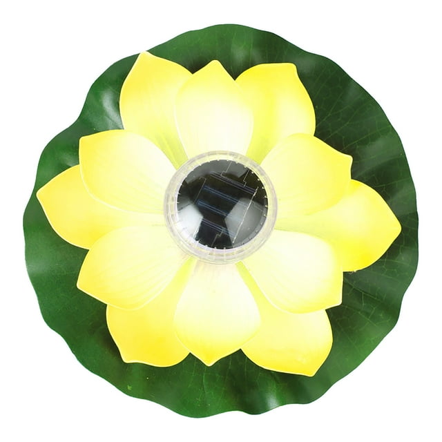 Leutsin LED Solar Powered Pool Floating Lotus-Light Garden Water Flower Lamp