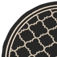 thumbnail image 2 of Safavieh Courtyard Black Indoor Outdoor Rug - Round 4', 2 of 5