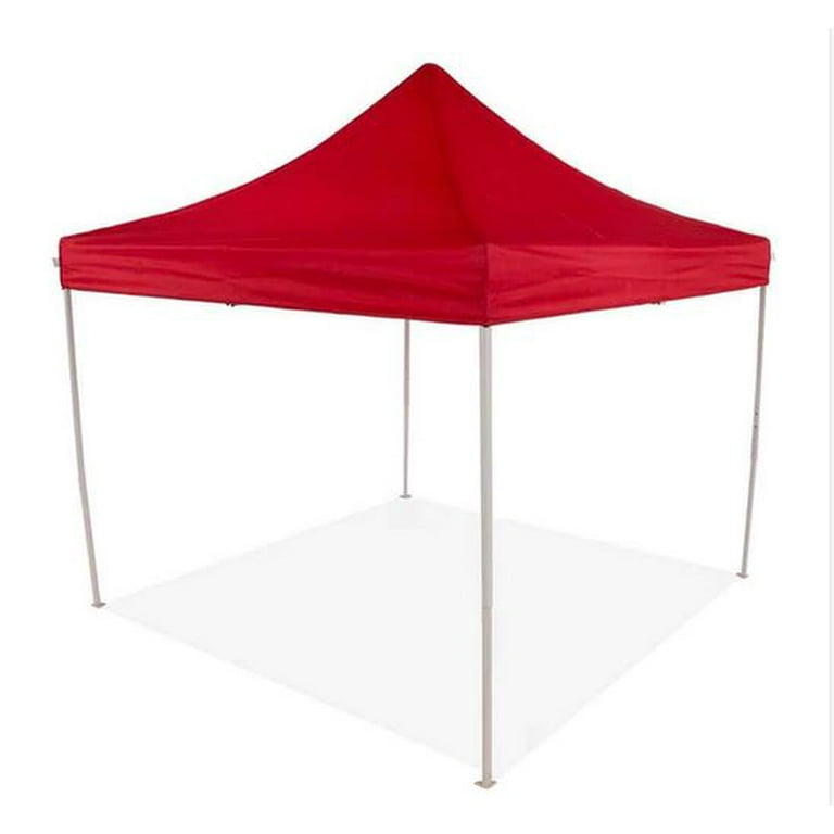 Impact Canopy 10x10 Pop Up Canopy Tent Mesh Sidewalls Screen Room Steel Frame Gazebo Enclosure Red Size 10 x 10
