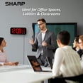 thumbnail image 3 of SHARP Large Oversized Screen LED Clock with Outdoor/Indoor Temperature with Outdoor Sensor, with Date and Day of Week – 14 inch Clock with 4 inch Digits, 3 of 7