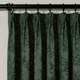 thumbnail image 5 of TWOPAGES Faux Linen Drape 84 X 108 Inches Long 1 Panel Light Filtering Pinch Pleat Leaves Print Curtain for Living Room, Denim, 5 of 6