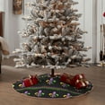 thumbnail image 6 of Balery Mardi Gras Fleur de Lis Printed Christmas Tree Skirt , Merry Christmas Party Christmas Tree Decoration,Adjustable Tree Skirt-30", 6 of 8