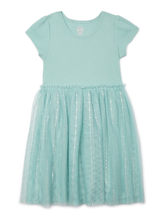 Girls Short Sleeve Tutu Dress, Sizes 4-18 & Plus