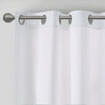 thumbnail image 4 of Basketweave Room Darkening Curtain Panel Pair(2 Pcs Window Panels),White Polyester Household Supplies Décor Curtains, 4 of 15