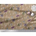 thumbnail image 2 of Soimoi Tissu Popeline de Coton Floral, Papillon & Insectes Libellule Imprimés au Mètre 56 Pouces de Large, 2 of 3