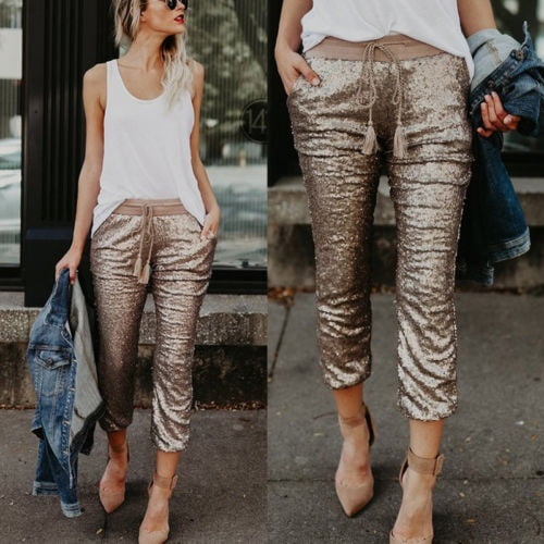 Fashion Women High Waist Skinny Pants 