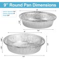 thumbnail image 2 of 50 Pcs de Moules Ronds en Aluminium Jetables de 9 Pouces avec Couvercles en Carton, Parfaits pour la Cuisson, le Stockage et le Réchauffage (Couvercles en Carton), 2 of 7