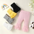 thumbnail image 5 of U·nikaka Toddler Baby Girl Pants Stretchy Flare with Ruffle for Babies 5-Pack (0-5 Years ), 5 of 7