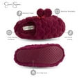 thumbnail image 3 of Jessica Simpson Girls Plush Slip-On Clogs - Comfy Memory Foam Slipper House Shoe with Cute Hearts and Pom Poms for Kids, 3 of 9