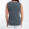 thumbnail image 5 of Elsie & Zoey Myla XL Charcoal V-Neck Sleeveless Tank Top for Women, 5 of 6