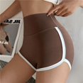 thumbnail image 1 of Pantalones cortos de tiburón con borde blanco de seda de hielo para mujer, estilo fino, levantamiento de vientre, pantalones cortos de Yoga para ciclismo, cintura alta, elásticos, deportivos para corr, 1 of 4
