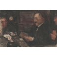 thumbnail image 2 of Isaac Israëls 14x11 Gold Ornate Wood Frame and Double Matted Museum Art Print Titled - Ticked Men in Cafe (1875 - 1934), 2 of 4