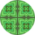 thumbnail image 1 of Ahgly Company Indoor Round Patterned Dark Lime Green Area Rugs, 8' Round, 1 of 1
