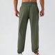 thumbnail image 4 of Pantalones largos para hombre, casuales, a la moda, con bolsillos, elásticos en los tobillos, color liso, cintura elástica, pantalones deportivos para hombre., 4 of 5
