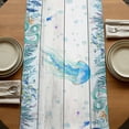 thumbnail image 5 of Table Runners 72 Inches Long Dress Scarves, Jellyfish Coastal Farmhouse Kitchen/Dining Table Runner, Coffee Tablerunners, Summer Nautical Starfish Coral Grey Wooden 16x72 Inch, 5 of 9
