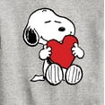 thumbnail image 3 of Peanuts -  Valentine's Hugging Heart  - Toddler And Youth Crewneck Fleece Sweatshirt, 3 of 6