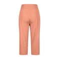 thumbnail image 6 of Women's Stretch Capri Pants High Waisted Office Work Summer Casual Yoga Dress Crop Pant with Pockets Comfortable Pink, 6 of 7