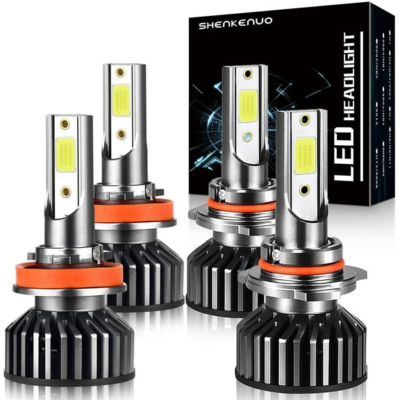 For 2007-2013 GMC Sierra 1500 2500 Headlights 9005/HB3 LED High Beam   H11 Low Beam,4pcs