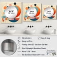 thumbnail image 4 of Designart "Happy Coincidence Abstract Retro Geometrics IV" Modern Midcentury Blue Large Square Mirror - Square Bedroom Mirror Printed Wall Decor - Mid-Century Square Printed Wall Mirror Art, 4 of 5