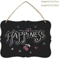 thumbnail image 3 of Qucyy Wooden Double Sided Hanging Chalkboard Signs,Memo Message Sign, Vintage Erasable Message Board Sign with Hanging String for Wedding Kitchen Home Party Decoration (Rectangle 03) Rectangle 03, 3 of 3