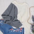 thumbnail image 3 of Round Neck Color Block Sweater, 3 of 3