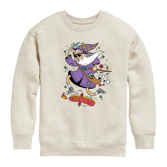 Instant Message - Wizard Skater  - Toddler & Youth Crewneck Fleece Sweatshirt