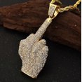 thumbnail image 2 of Collar vertical Yashi Estilo hip hop joyería de moda oro, 2 of 5