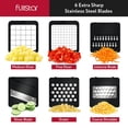thumbnail image 2 of Picadora de verduras Fullstar 6 en 1 con recipiente, blanco/negro, 2 of 7