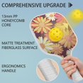 thumbnail image 2 of Pickleball Paddles Set Of 2, Fiberglass Surface, Daisy Floral Print, 4 Balls & Bag, 2 of 5