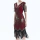 thumbnail image 5 of Vestido de Manga Corta para las Mujeres Sexy Cuello en V Lentejuelas Y Detalle Bornilla Color Sólido, Poliéster Elegante para Fiesta Y Vestir de Noche, 5 of 7