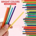 thumbnail image 4 of MasteelfCA 50pcs Colorful Round Wooden Sticks DIY Wood Stick for Crafting Projects Ice Cream Making, 4 of 6