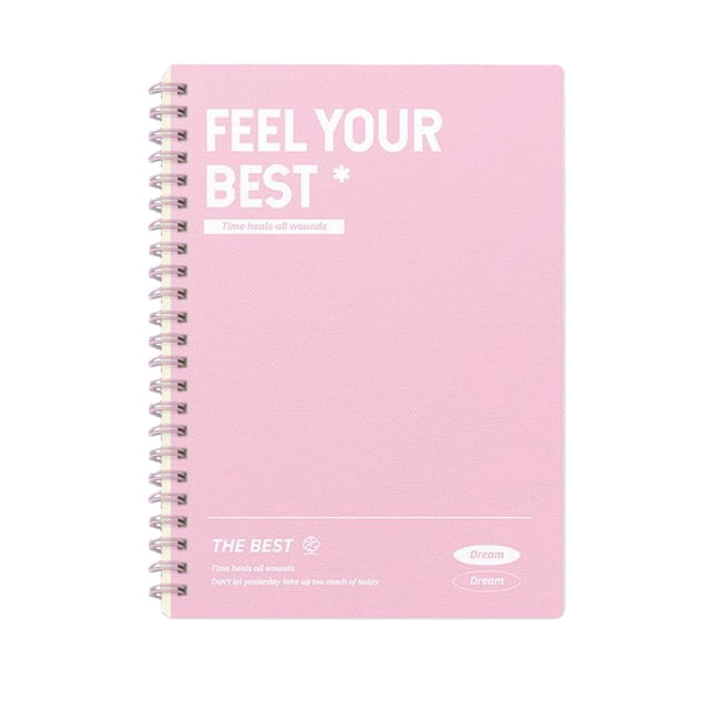 Grid Paper Notebook,B5 Horizontal Coil Notebook with Thickened Cover, Colorful Plastic Student Notebook with Quality Paper