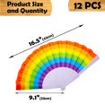 thumbnail image 2 of Ventiladores plegables Hananona Rainbow, 12 unidades, poliéster (23 cm x 42 cm), 2 of 7