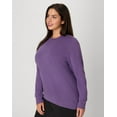 thumbnail image 3 of Hanes Just My Size EcoSmart Women's Fleece Sweatshirt, V-Notch (Plus ) Violet Splendor Heather 2X, 3 of 5