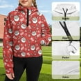 thumbnail image 3 of Uourmeti Christmas Santa Claus Cane Print Golf Sweatshirts Gym Sweatshirt with Pocket Yoga Sweatshirts Fishing Sweatshirt Size 9-10, 3 of 7