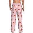 thumbnail image 3 of Uemuo Hand Drawn Strawberry Pattern Men's Wide Leg Palazzo Lounge Pants with Pockets Light Weight Loose Comfy Casual Pajama Pants-X-Large, 3 of 9