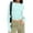 Light Blue women fall crop tops a1, variant on Women Fall Winter Round Neck Long Sleeve Ruched Slim Crop Tops Basic Casual Solid Tee Pullover Tunic Blouse Trendy Night Out Club Wear, White M