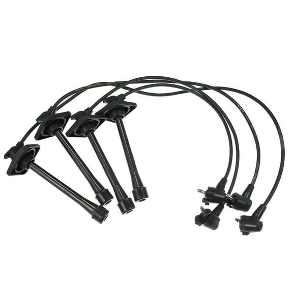 Unique Bargains 4pcs Spark Plug Ignition Wire for Toyota Camry DLX, LE, SE, XLE 2.2L L4 - Gas 1992 Black