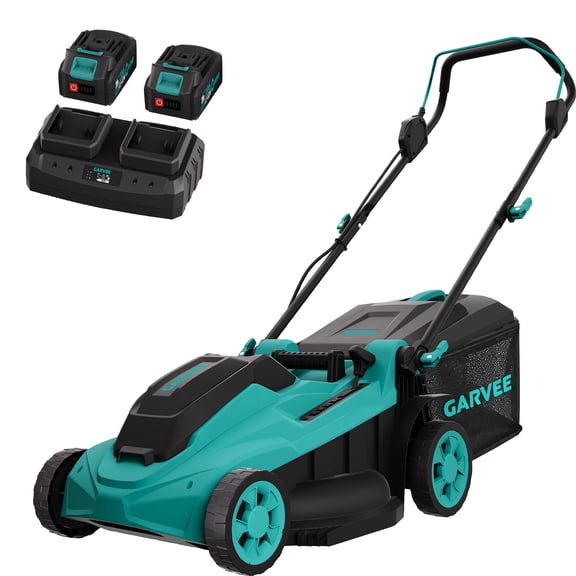 17-Inch Cordless Lawn Mower, 40V Battery-Powered Push Mower with Brushless Motor, 2-in-1 Mulching & Bagging