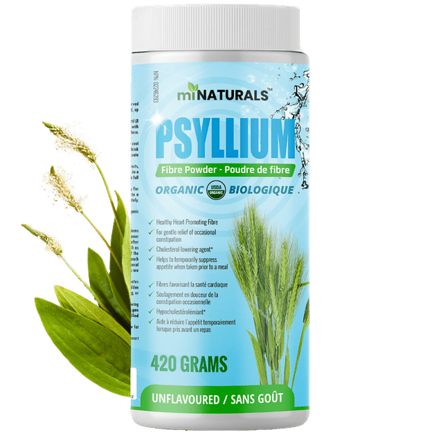 Poudre d'Enveloppe de Psyllium Biologique Non Aromatisée (420 g - 60 Doses)