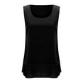 thumbnail image 5 of Womens Tops, Duoif Layered Linen Tank Tops Elegant Going Out Blouse Shirts for Women Black L, 5 of 6