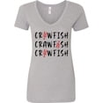 thumbnail image 3 of Inktastic Crawfish Crawfish Crawfish Women's V-Neck T-Shirt, 3 of 5