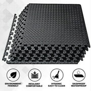 Hmount Deeroll 12 Pieces Mat Foam Exercise Mats, Gym Flooring Mat, Interlocking Puzzle EVA Floor Tiles, Non slip Rubber Cushion For Home Workout, Yoga matting